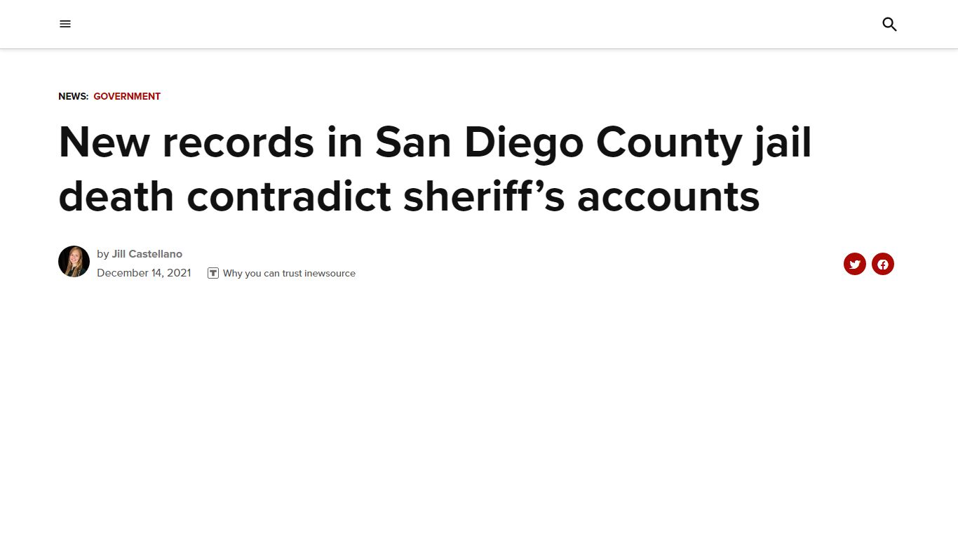 New records in San Diego County jail death contradict ...